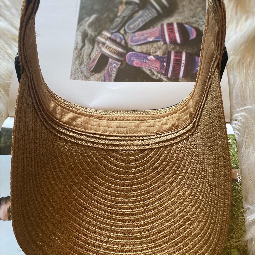 ☀️ New Lux Straw Sun Visor Hat - Picture 5 of 6